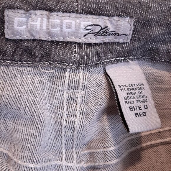 CHICOS Platinum Callie Jeans Straight Leg Denim - Picture 9 of 10